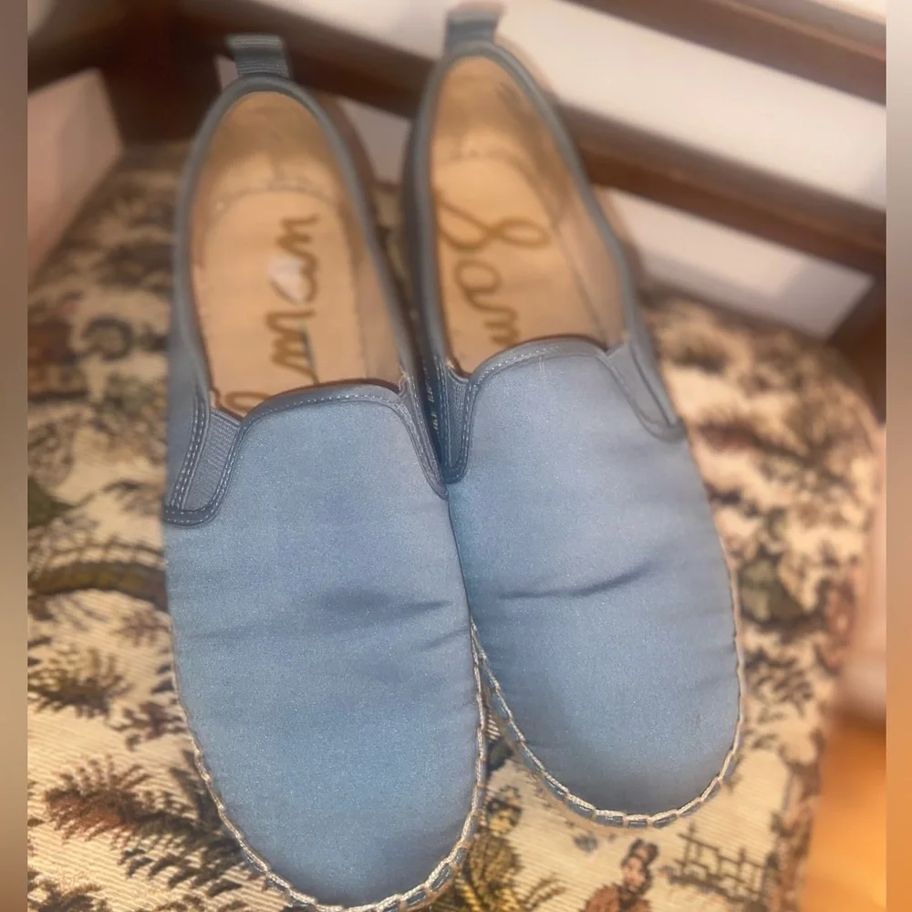 Sam Edelman Carrin Blue Satin Espadrilles • Women’s 8.5 💙